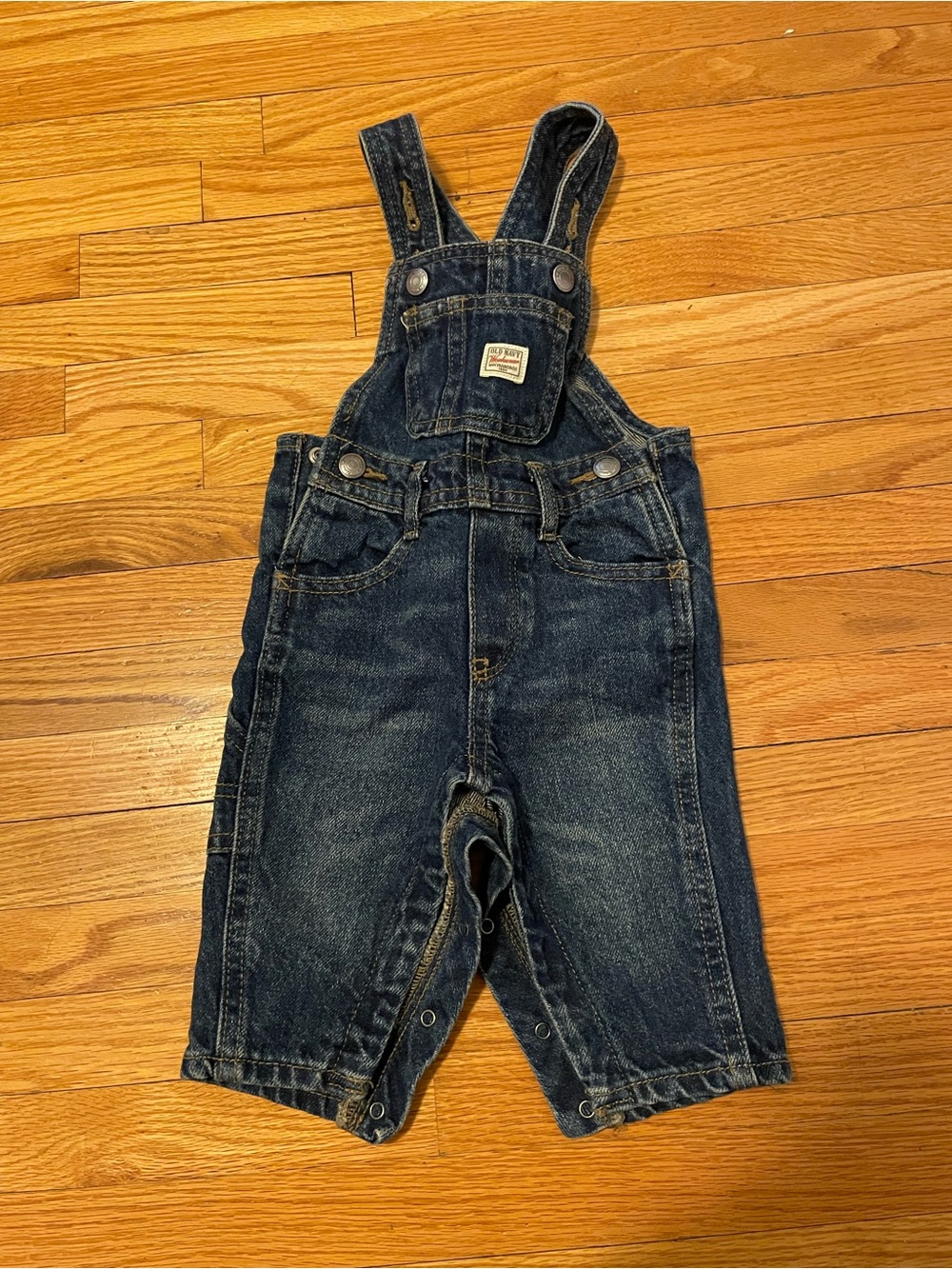 Old Navy Dark Blue Denim Overalls 3-6 months